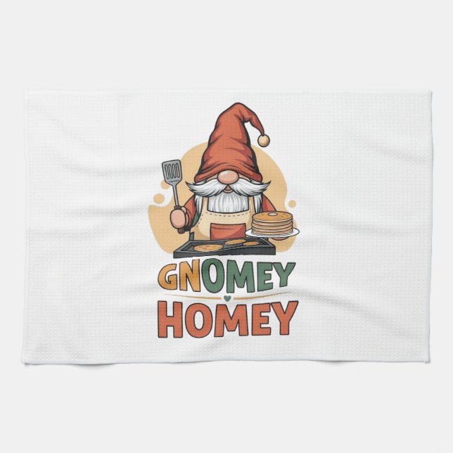 Gnomey homey pancakes design kökshandduk (Horisontell)
