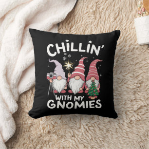 Gnomfamiljens jul Avslappnad med mina gnomer Kudde