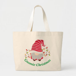 Gnomie jul Large Tote Bag Jumbo Tygkasse