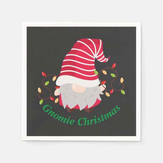 Gnomie jul Napkins Pappersservett (Framsidan)