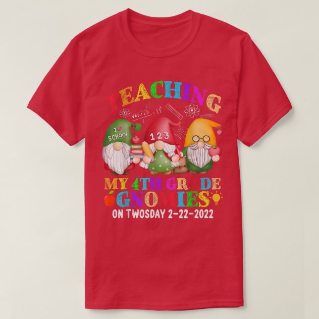 Gnomier som undervisar min fjärde Klass den 222202 T Shirt (Design framsida)