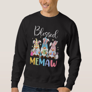 Gnomies Blade Memaw Glad påsk Day Bunny Kvinnor Lång Ärmad Tröja