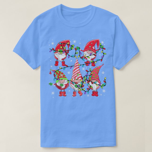 Gnomies Dancing Julafton Ljus Gnome Boys Kids Dab  T Shirt (Design framsida)