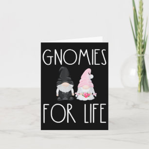 Gnomies for Life Funny Bröllop Gnome Bride Groom M Kort