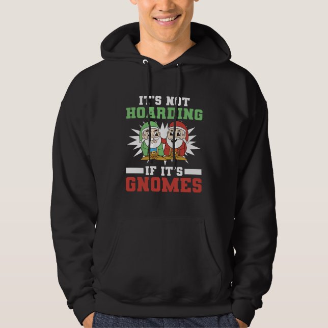 Gnomies Gardening Garden Gnome Hoodie (Framsida)