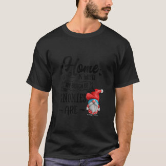 Gnomies Hemma Är Där Mina Gnomies Är XMas Jul T Shirt