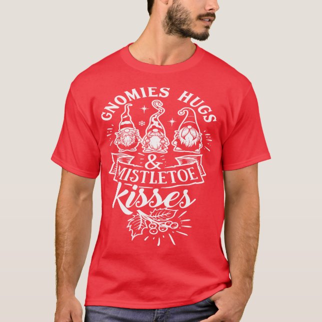 Gnomies kramar mistel kramar - Söta Gnomes T Shirt (Framsida)