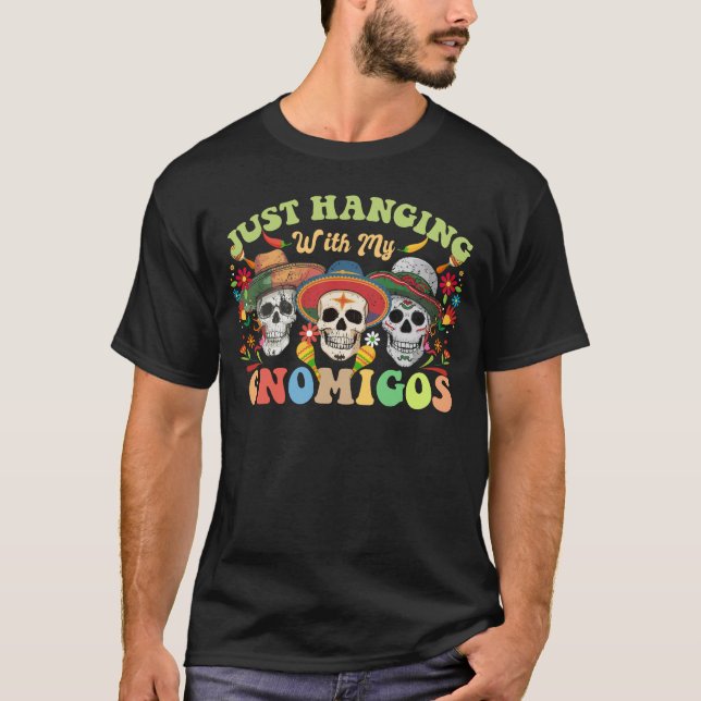 Gnomigos Skull Sombrero Mexican Cinco De Mayo Idea T Shirt (Framsida)