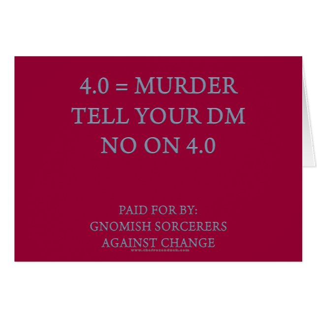 Gnomish trollkarlar mot ändring hälsningskort (Framsidan Horizontal)