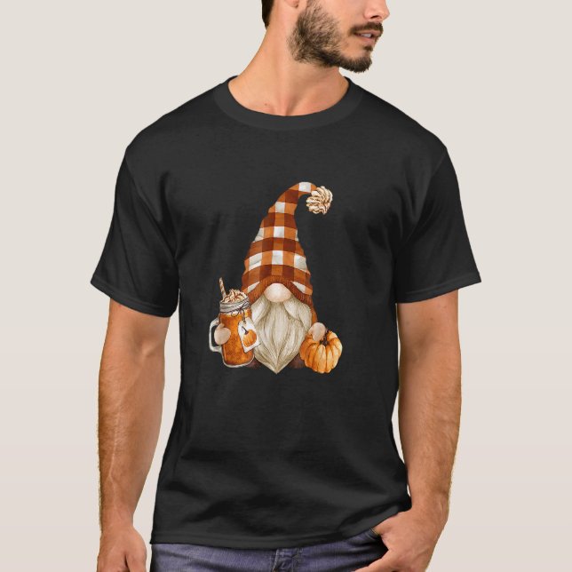 Gnomiskt Helgdag för Thanksgiving med fallpump T Shirt (Framsida)