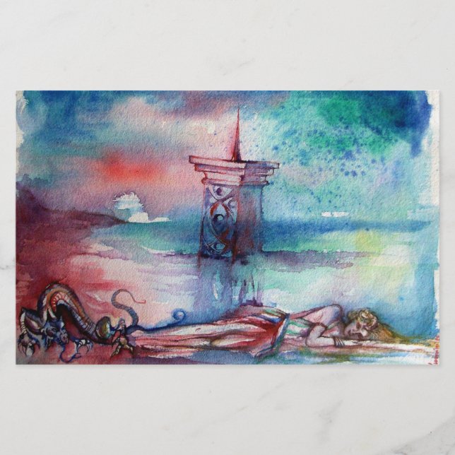 GNOMON OCH DAM I SJÖ BREVPAPPER (Framsida)