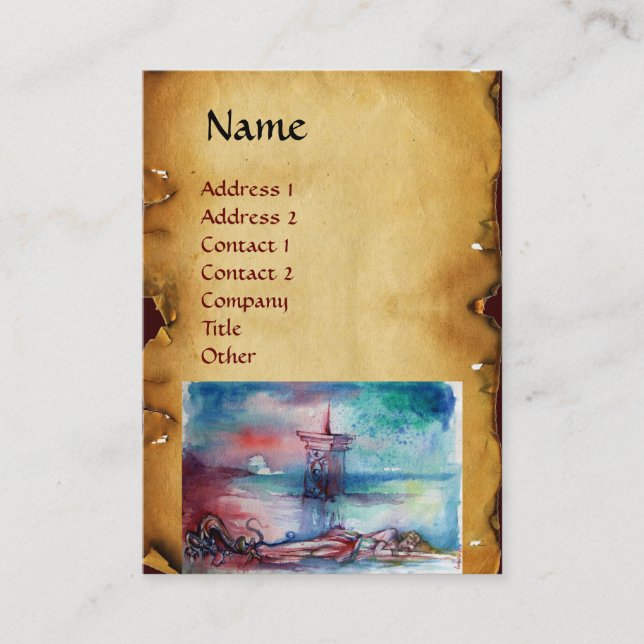 GNOMON OCH DAM I SJÖ-Brunt-huset Visitkort (Framsida)