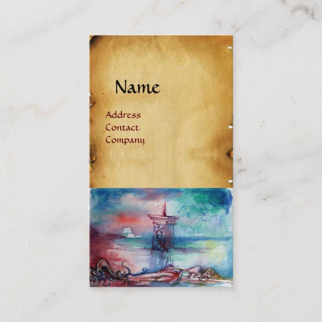 GNOMON OCH DAM I SJÖ-Brunt-huset Visitkort (Framsida)