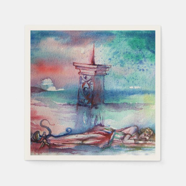 GNOMON OCH DAM I SJÖ PAPPERSSERVETT (Framsidan)