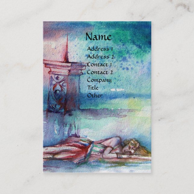 GNOMON OCH DAM I SJÖ VISITKORT (Framsida)