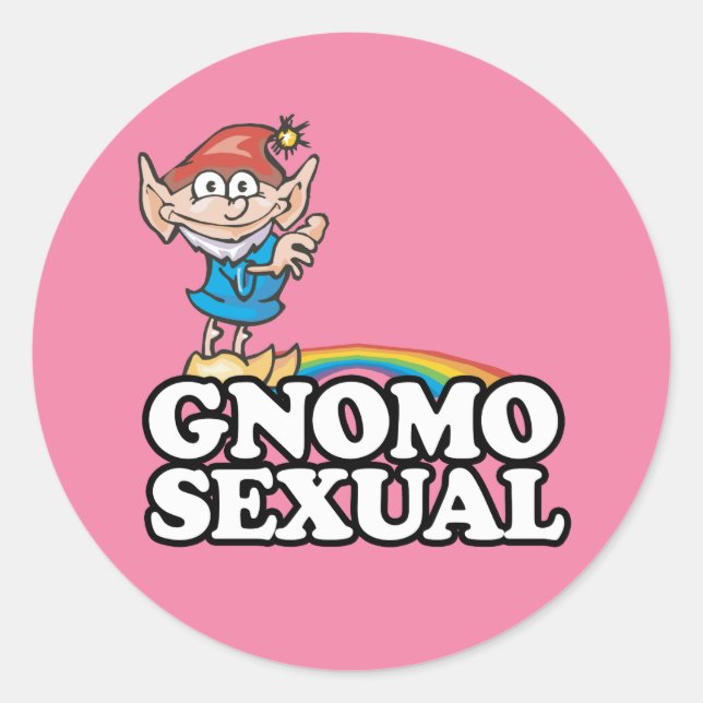 Gnomosexuell Runt Klistermärke (Framsida)