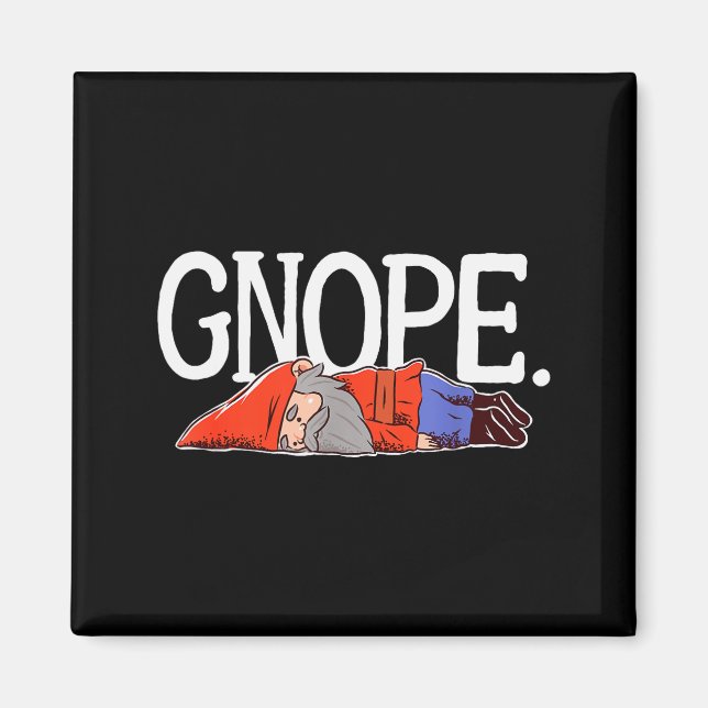 Gnope Gnome Dwarf Funny Garden Elf Christmas  Magnet (Framsidan)