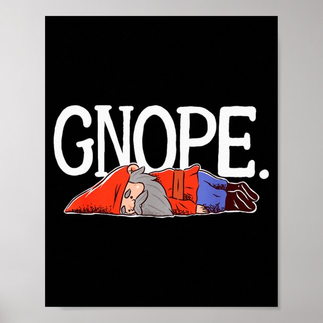 Gnope Gnome Dwarf Funny Garden Elf Christmas  Poster (Framsidan)