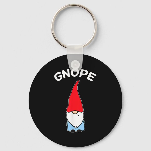 Gnope Gnome Nope Funny jul Party Manar Kvinnor K Nyckelring (Framsida)