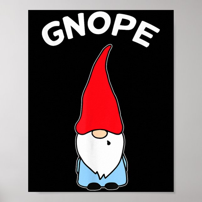 Gnope Gnome Nope Funny jul Party Manar Kvinnor K Poster (Framsidan)
