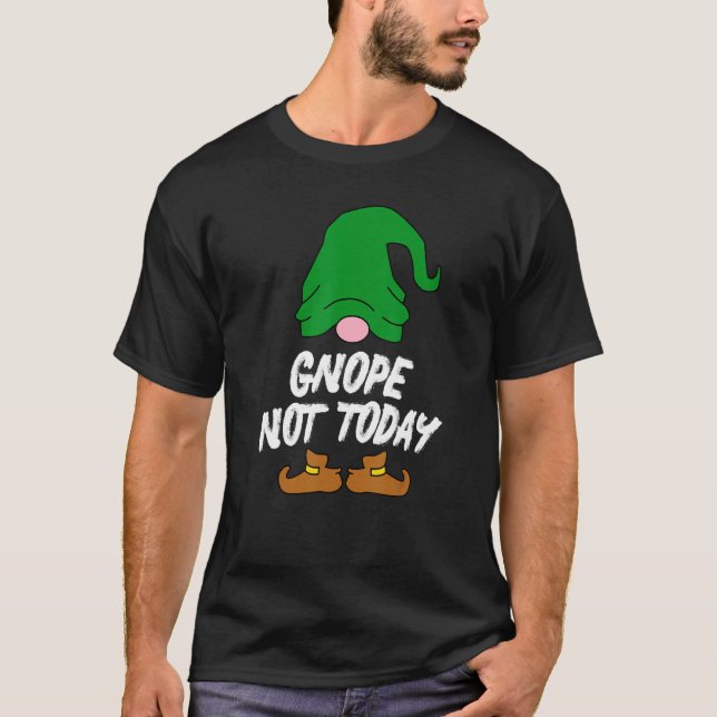 Gnope Not Today Tomte Garden Gnome Scandinavian Sw T Shirt (Framsida)