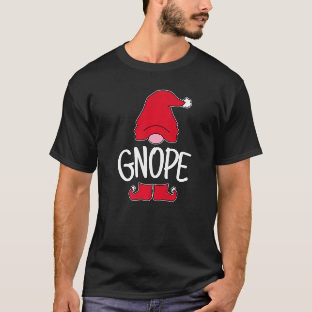 Gnope Tomte Garden Gnome Scandinavian Sweden Nope  T Shirt (Framsida)