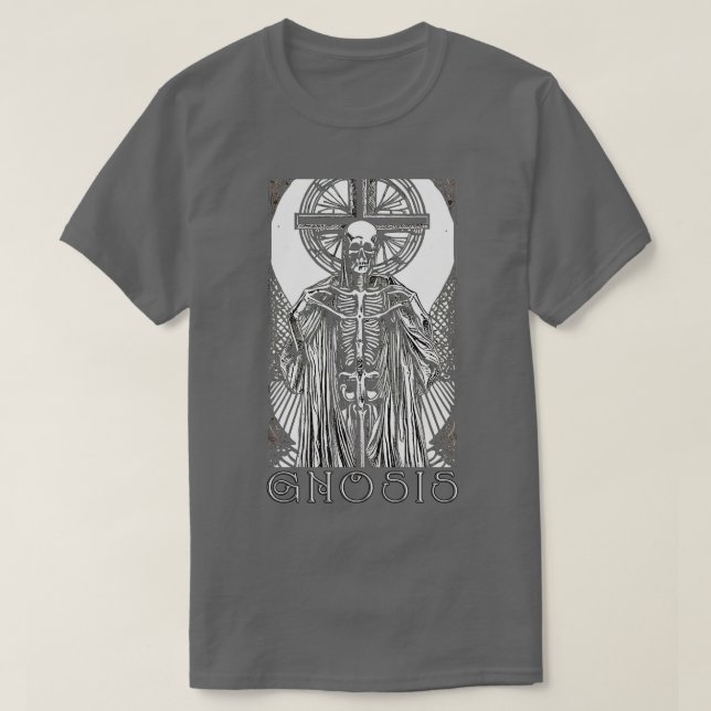 Gnosis Gnostic Skeletal Kristus Meditation T Shirt (Design framsida)