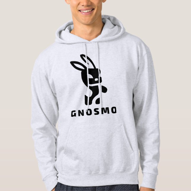 Gnosmo-logotyp och text hoodie (Framsida)