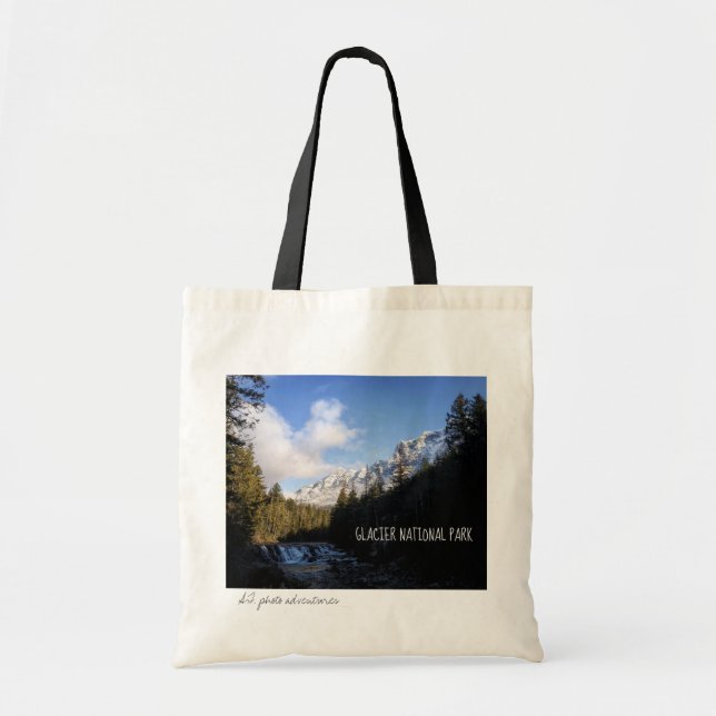 GNP Falls & Mountain Canvas Tote Tygkasse (Framsidan)