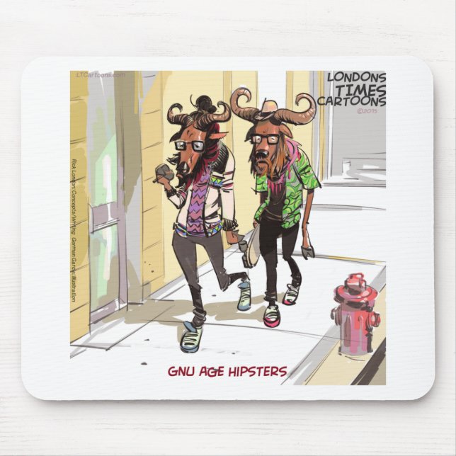 Gnu Age Hipsters Funny Musmatta (Framsidan)