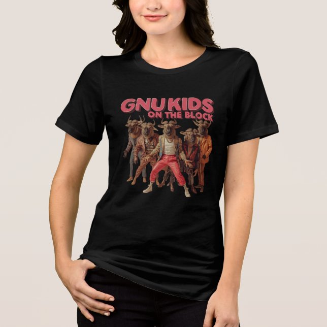 Gnu Kids på blocket T Shirt (Framsida)