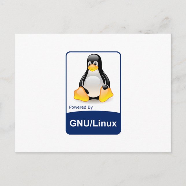 GNU/Linux Vykort (Framsida)