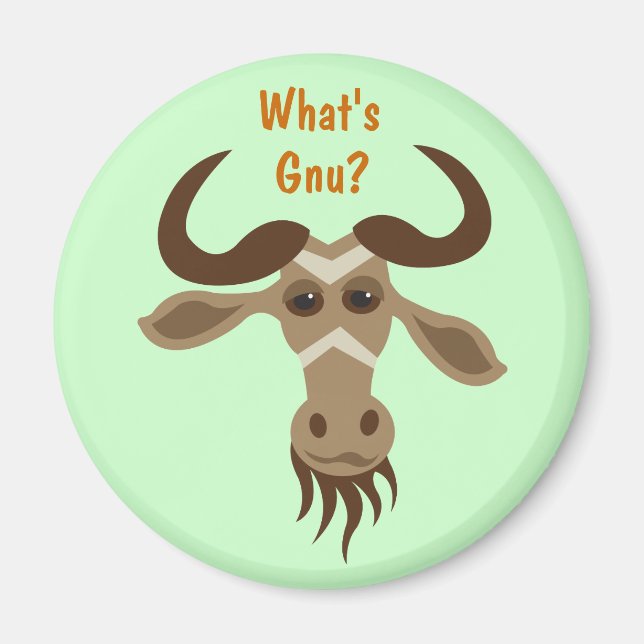 Gnu Saker_Gary Gnu_What's Gnu? Magnet (Framsidan)