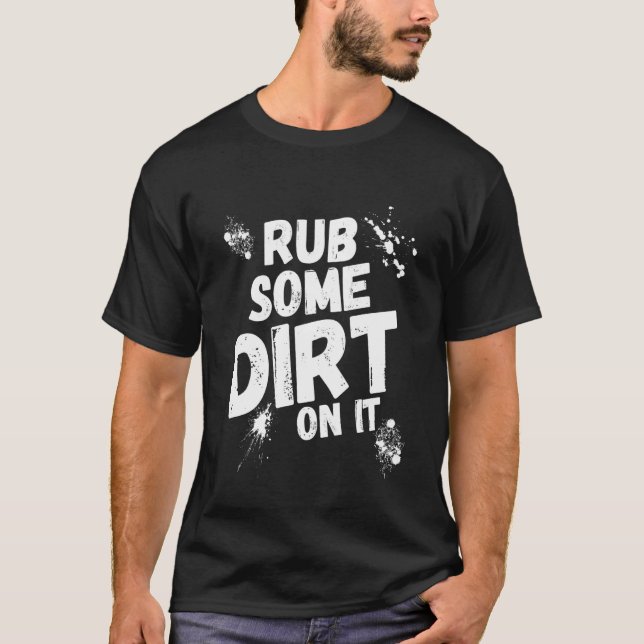 Gnugga lite smuts på det Baseball Softboll T Shirt (Framsida)