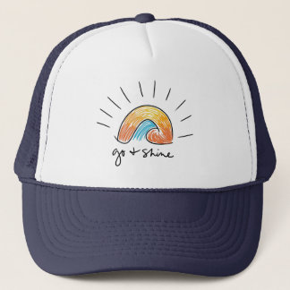 Go and Shine Sunshine Graphic Trucker Hat Keps