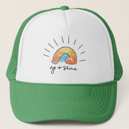 Go and Shine Sunshine Graphic Trucker Hat Keps