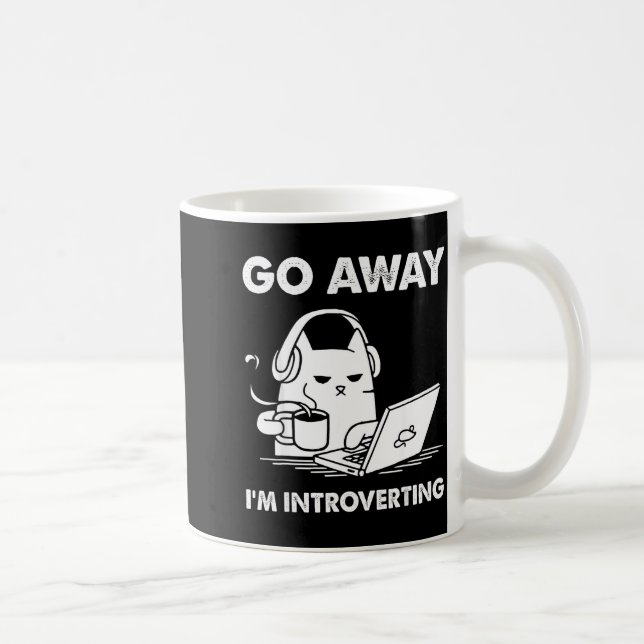 Go Away I'm Introverting  Kaffemugg (Höger)