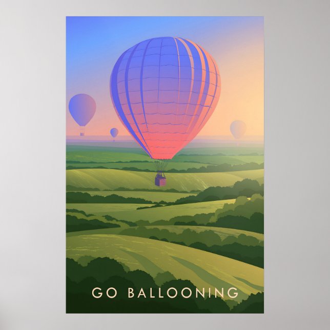 Go Ballooning Travel Poster (Framsidan)