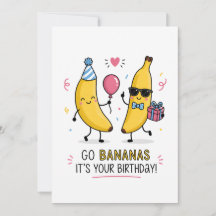Go Bananas Födelsedag | Roligt Födelsedags Kort me