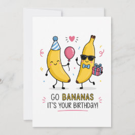 Go Bananas Födelsedag | Roligt Födelsedags Kort me