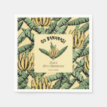 Go Bananas Gult Tropical Gult Banana & Löv