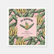 Go Bananas Rosa Tropical Gult Banana and Löv