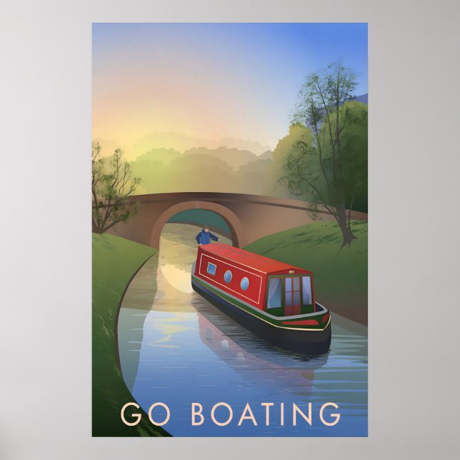 Go Boating Travel Poster (Framsidan)