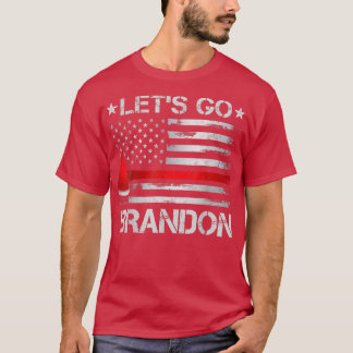Go Brandon Firefighter American Flagga Ae Thin T Shirt