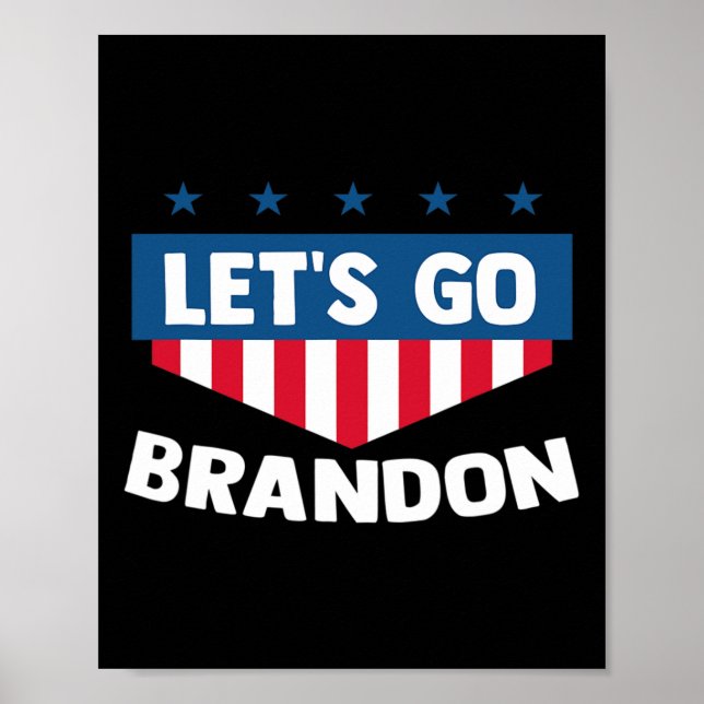 Go Brandon Tee Funny Trendig Sarcastic Let#39; Poster (Framsidan)