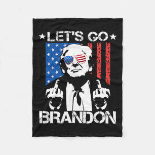 Go Brandon Trump Mitten Finger Flagga Fleecefilt