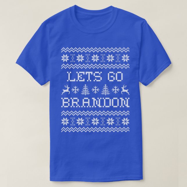 Go Brandon Ugly jul Sweater Premium T Shirt (Design framsida)