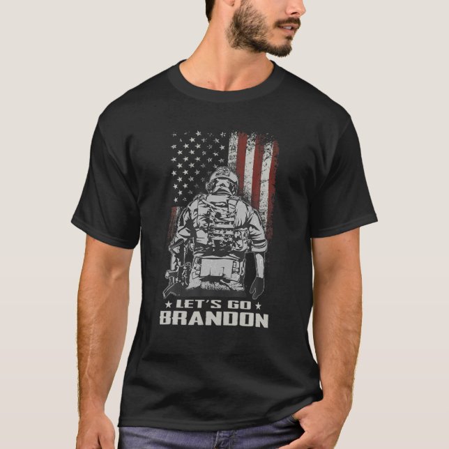 Go Brandon US Veteran Meme Apparel Co. T Shirt (Framsida)