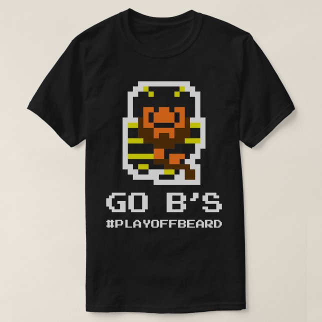 GO Bs 8-bitars uppspelningsskägg T Shirt (Design framsida)