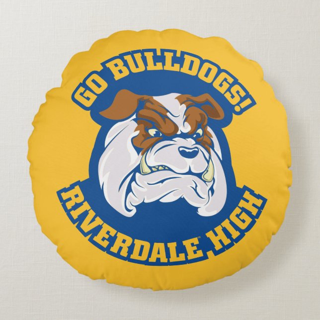 Go Bulldog - Riverdale High Rund Kudde (Framsidan)